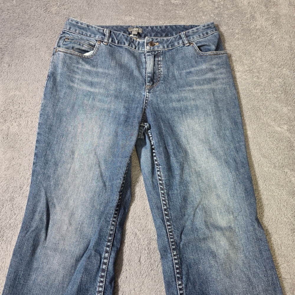 J.Jill Womens 10 Jeans Blue Stretch Bootcut Medium Wash Mid Rise Denim 1526